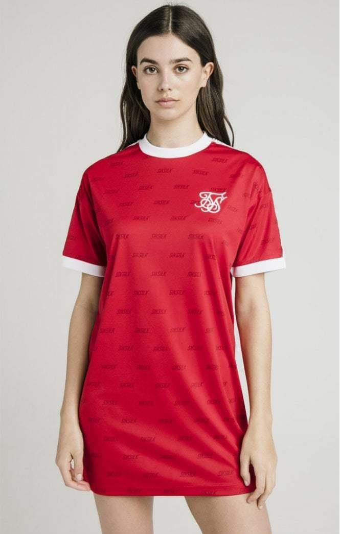 SikSilk Shadow Silk Dress – RedSikSilk Shadow Silk Dress – Red