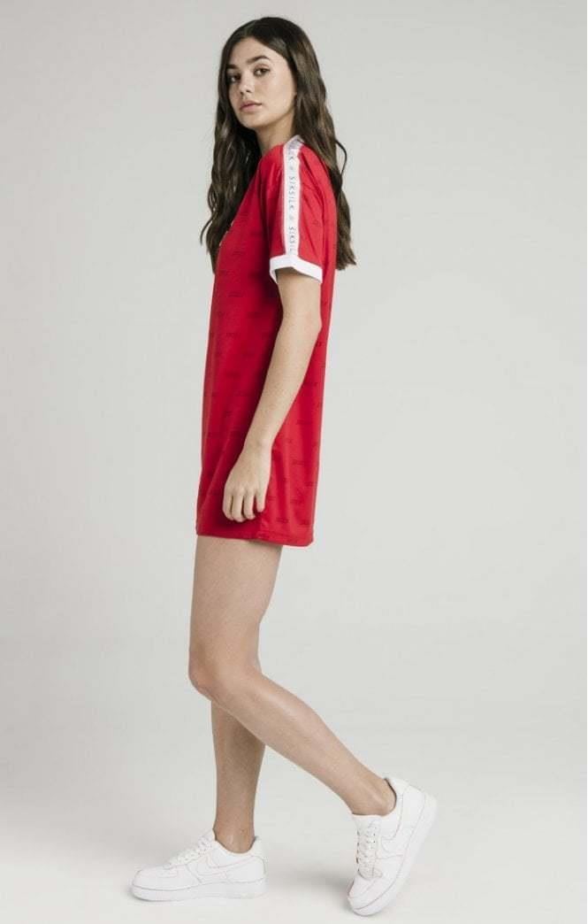 SikSilk Shadow Silk Dress – RedSikSilk Shadow Silk Dress – Red