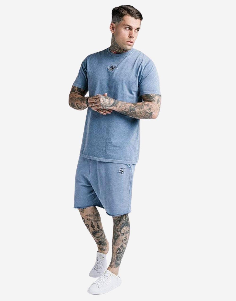 SikSilk Standart Fit Washed Blue TişörtSikSilk Standart Fit Washed Blue Tişört