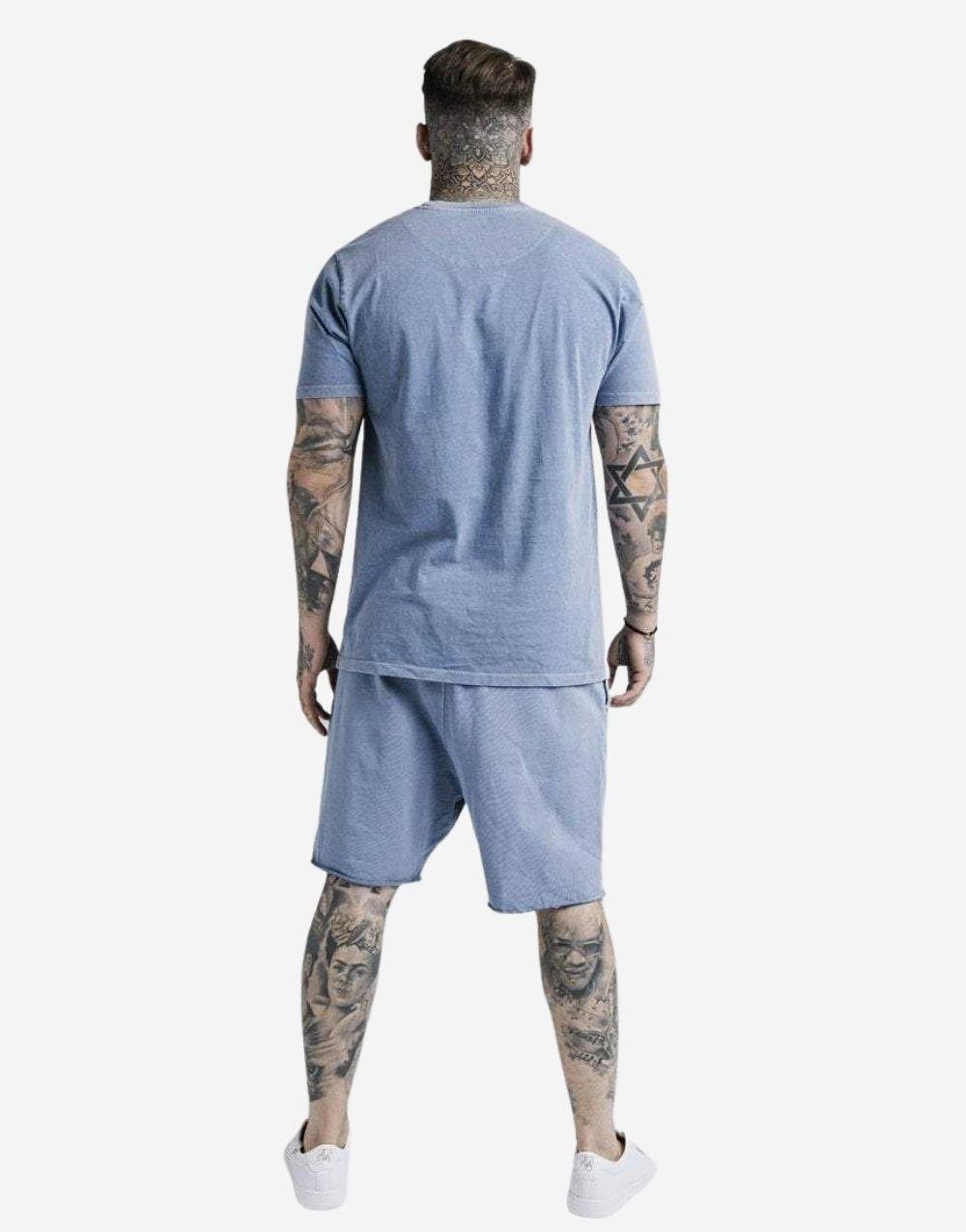 SikSilk Standart Fit Washed Blue TişörtSikSilk Standart Fit Washed Blue Tişört