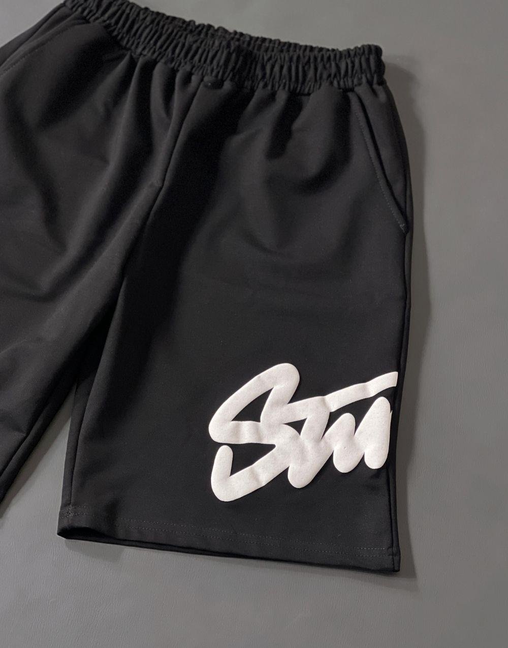 STWD Kabartma Baskı Penye ŞortSTWD Kabartma Baskı Penye Şort