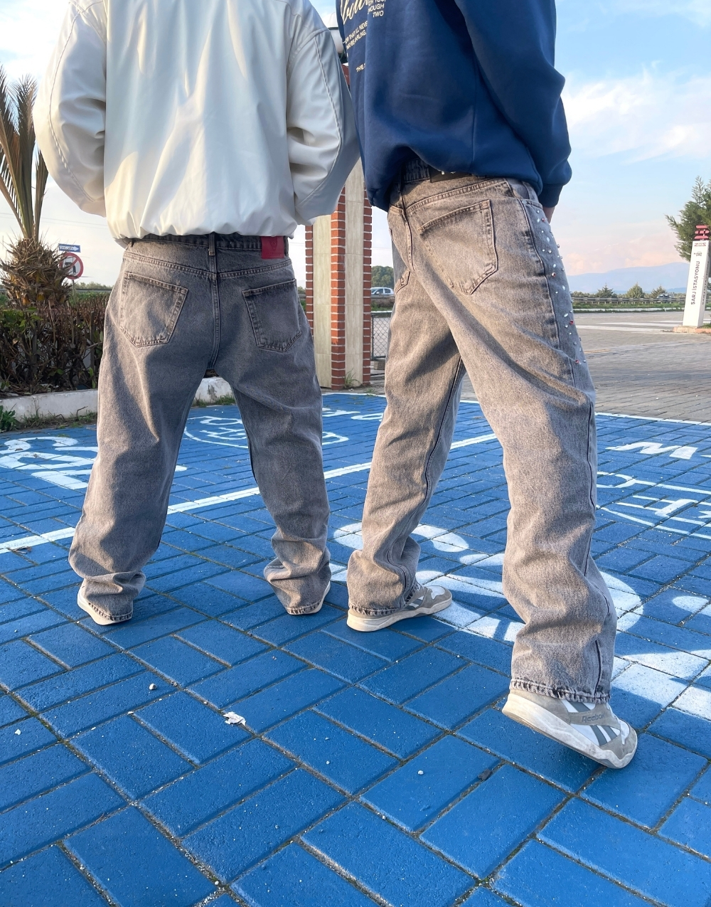 Ultra Premium Crystal Stone Baggy Kot PantolonUltra Premium Crystal Stone Baggy Kot Pantolon