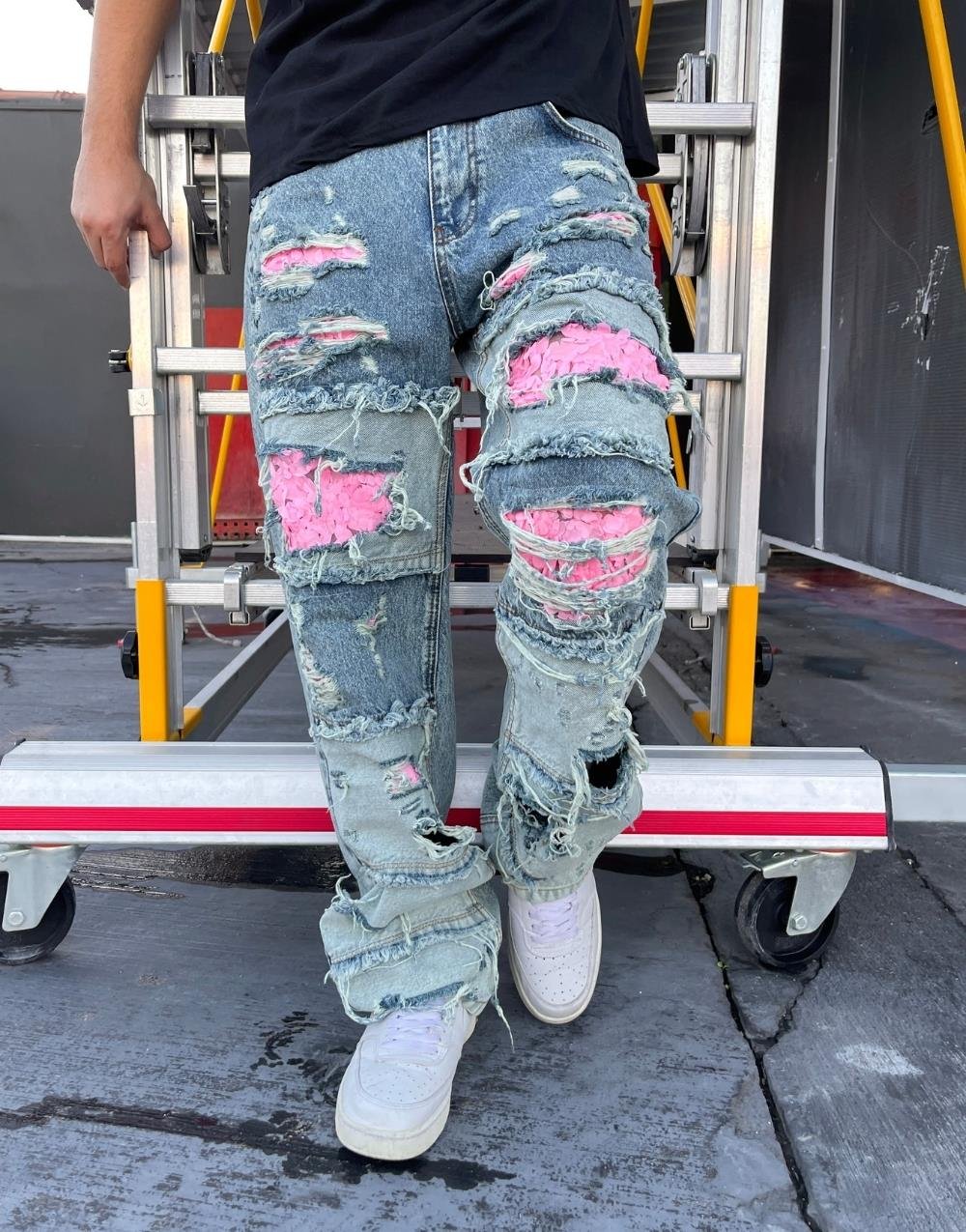 Ultra Premium Rose Art Baggy Kot Pantolon