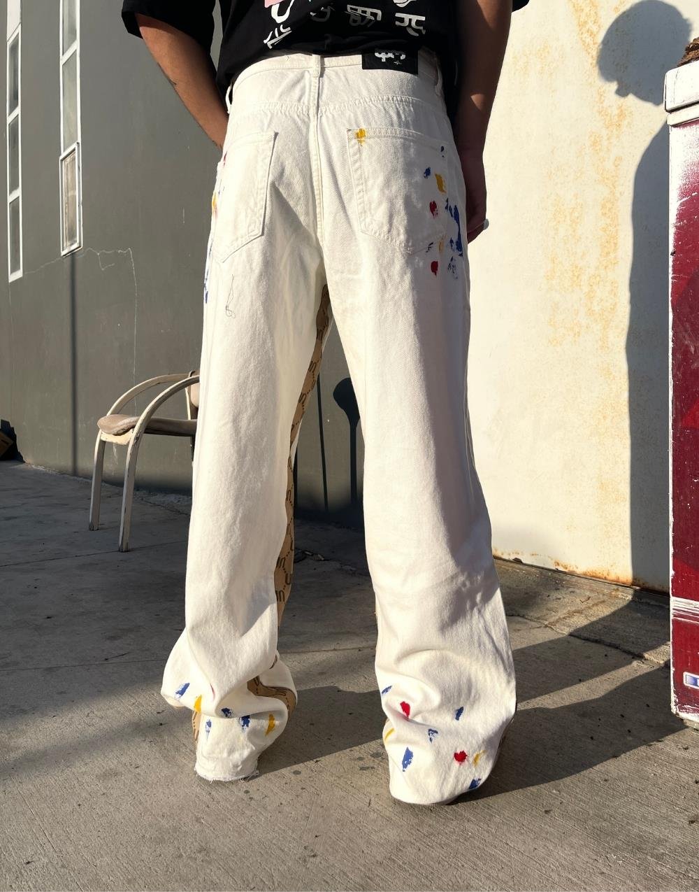 Ultra Premium UN Design Splash Baggy Kot PantolonUltra Premium UN Design Splash Baggy Kot Pantolon