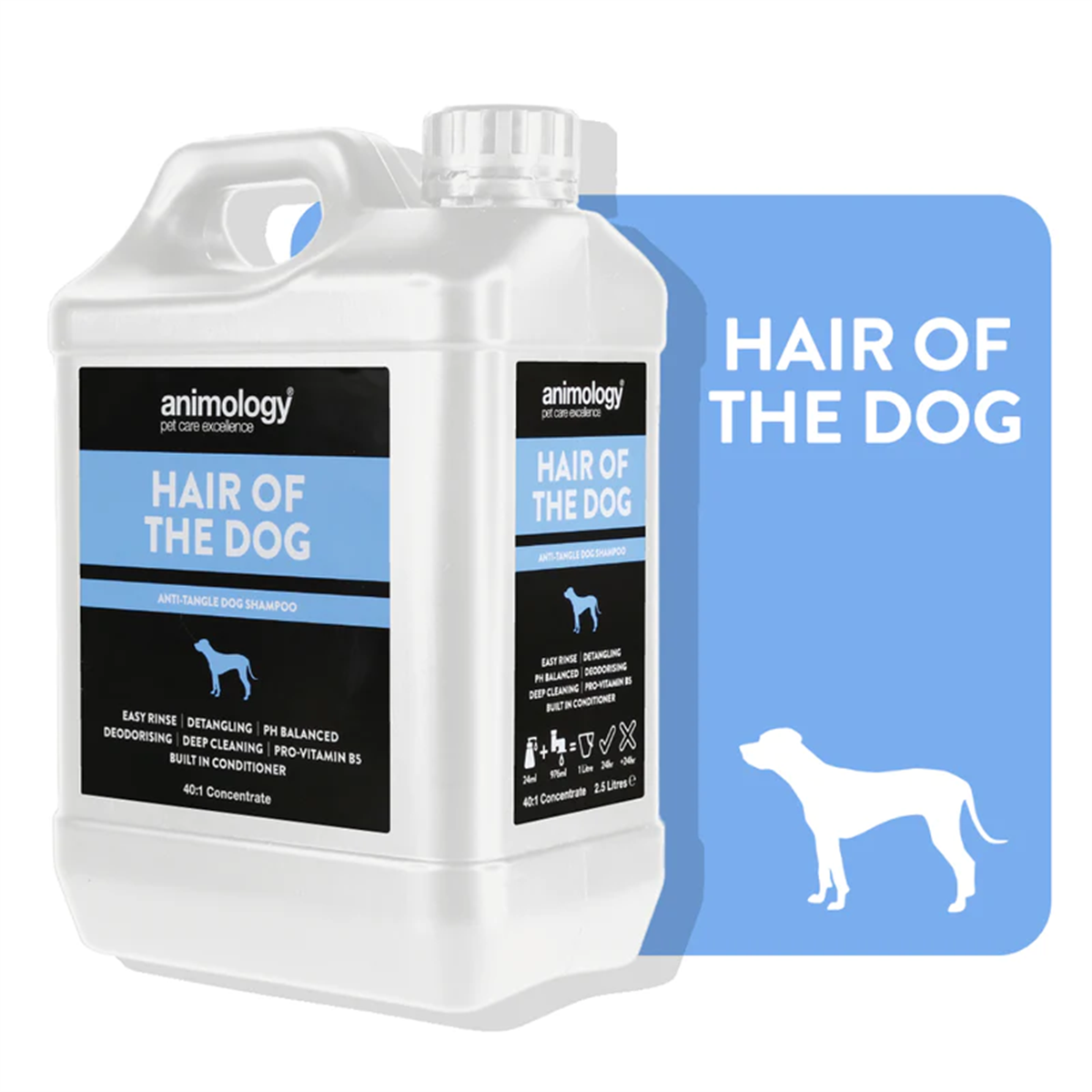 Animology Hair Of The Dog Shampoo Uzun Tüylü Köpeklere Özel 40:1  Konsantre Köpek Şampuanı 2.5 Lt - AHDPRO25