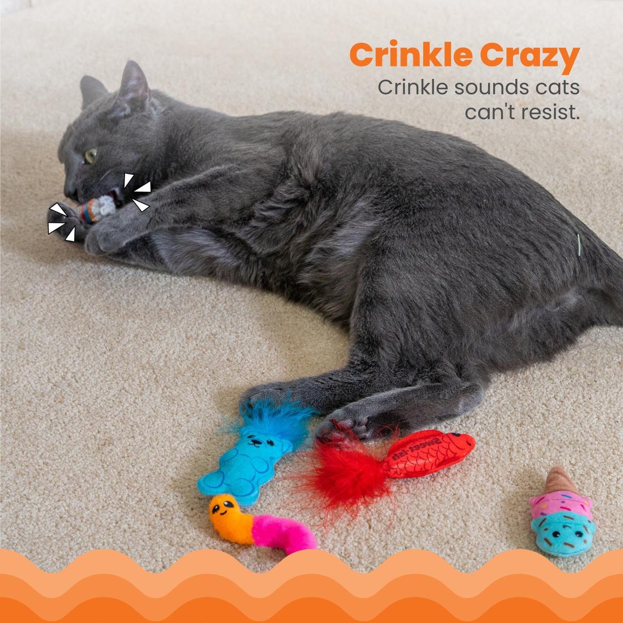 Kitty Sweet Treats 6Pk Mlt - 70915M
