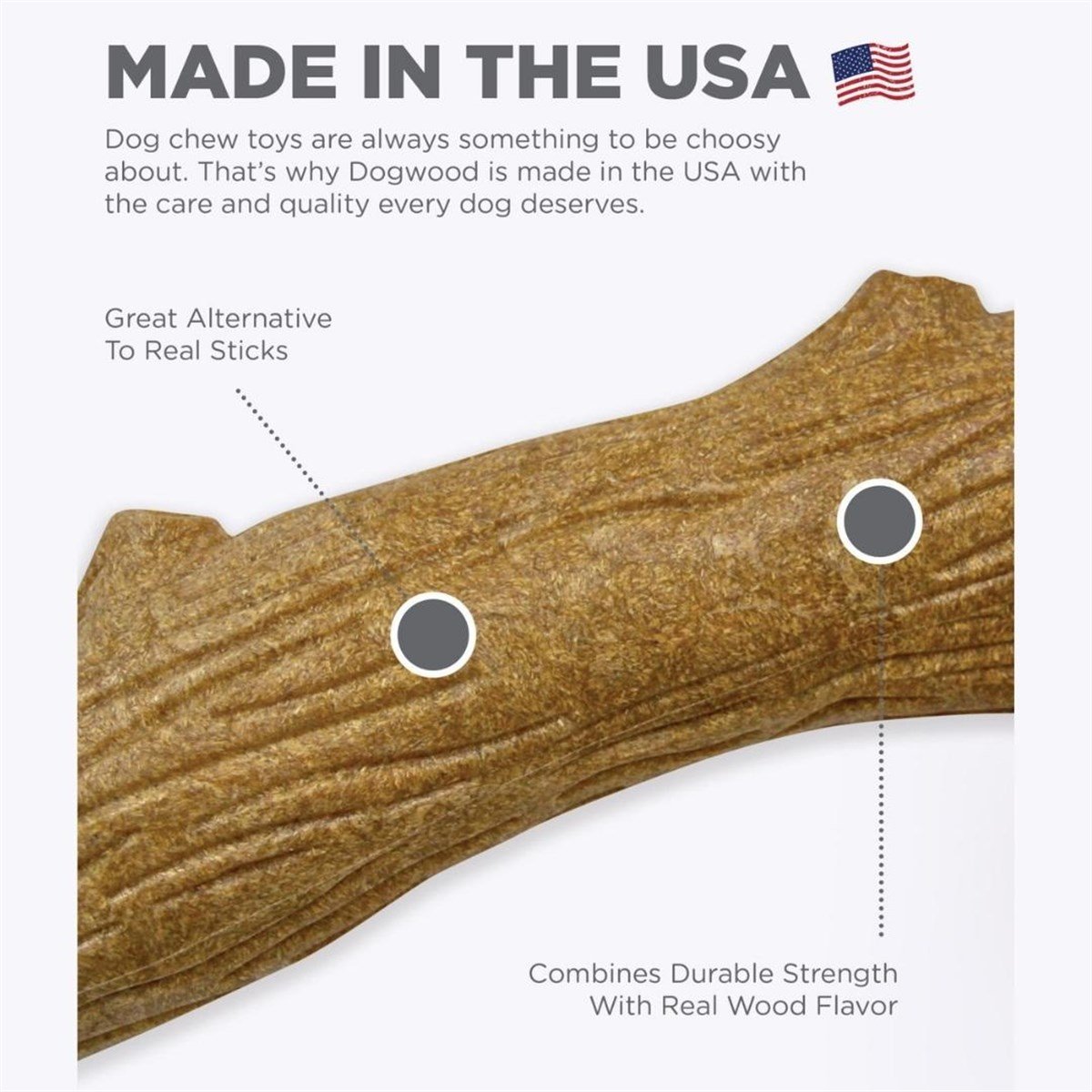 Petstages Durable Stick Medium Papaya Ağacından Bitmeyen Köpek Kemiği