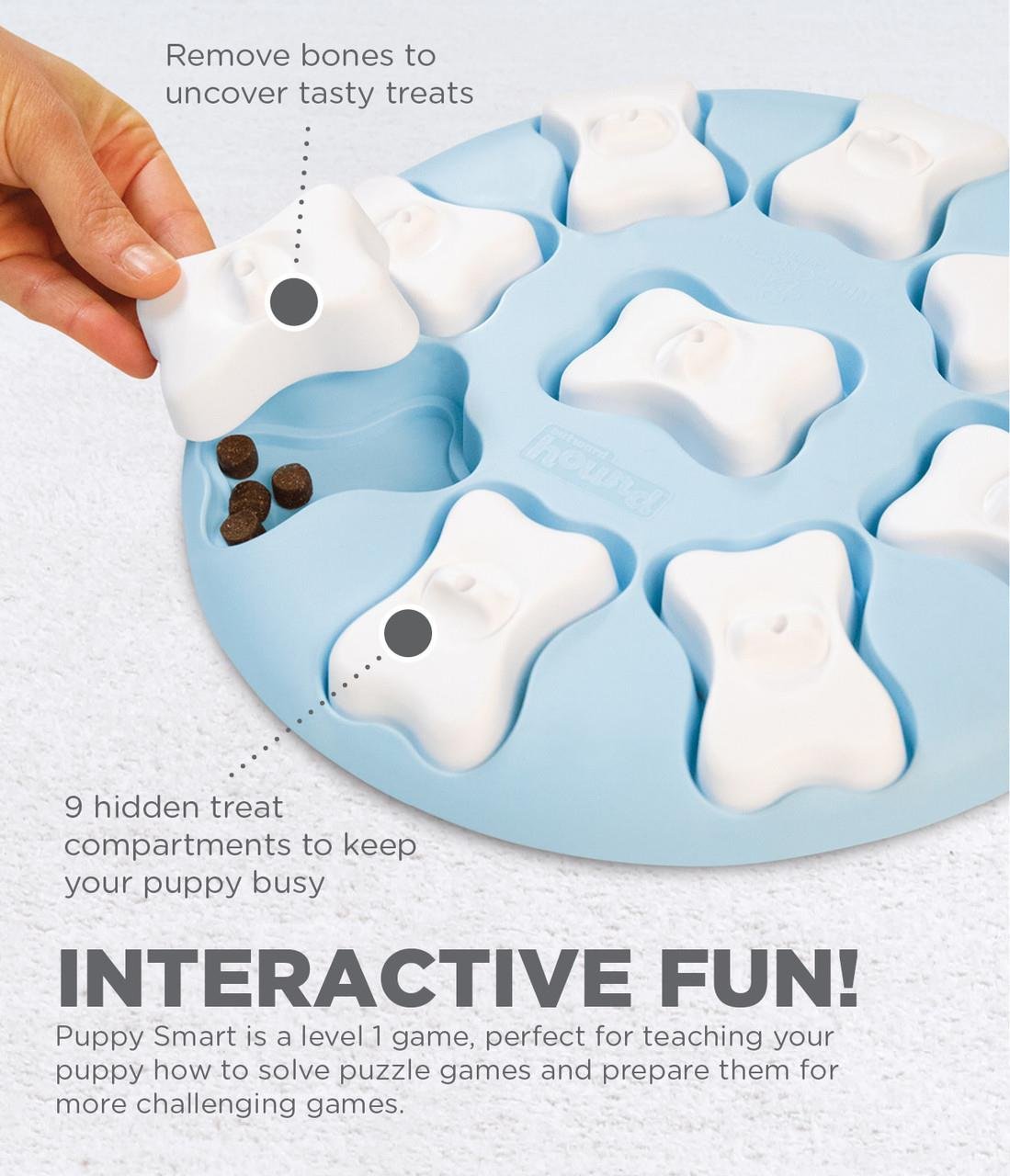 Puppy Smart Interactive Treat Puzzle Köpek Oyuncağı, Blue - 69535