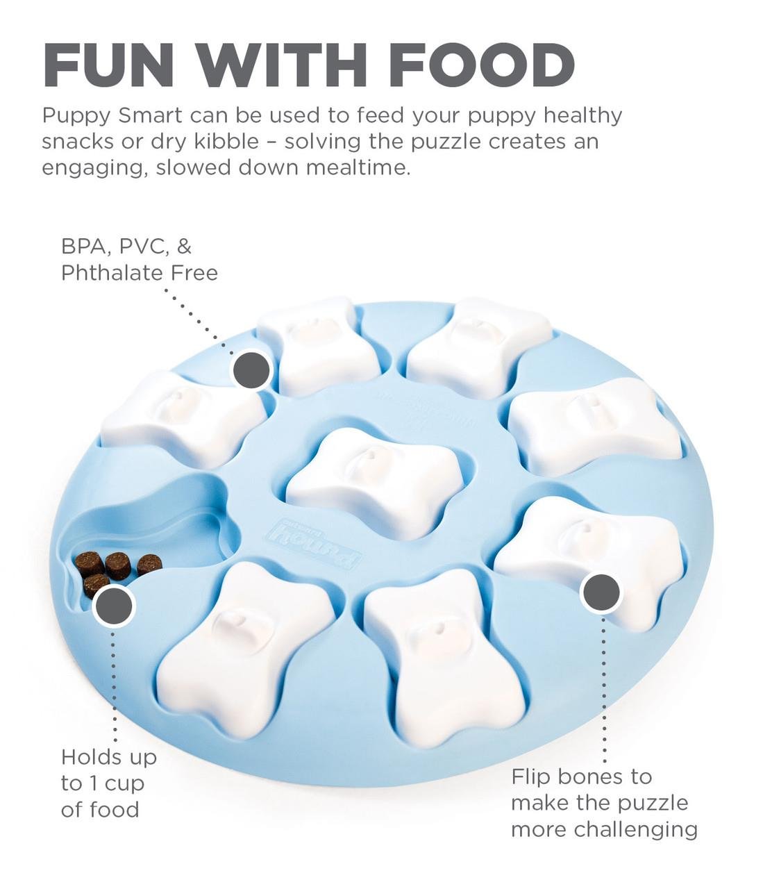 Puppy Smart Interactive Treat Puzzle Köpek Oyuncağı, Blue - 69535