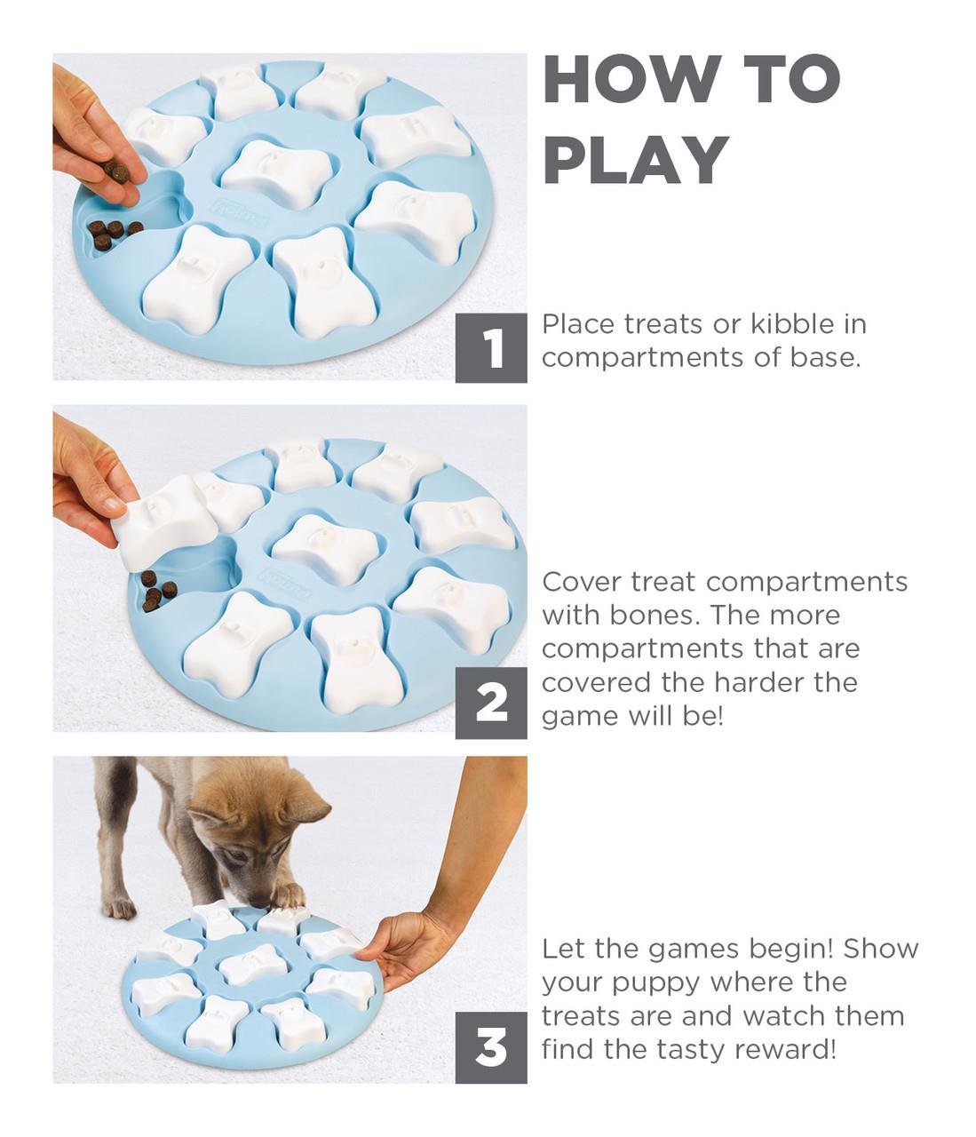 Puppy Smart Interactive Treat Puzzle Köpek Oyuncağı, Blue - 69535