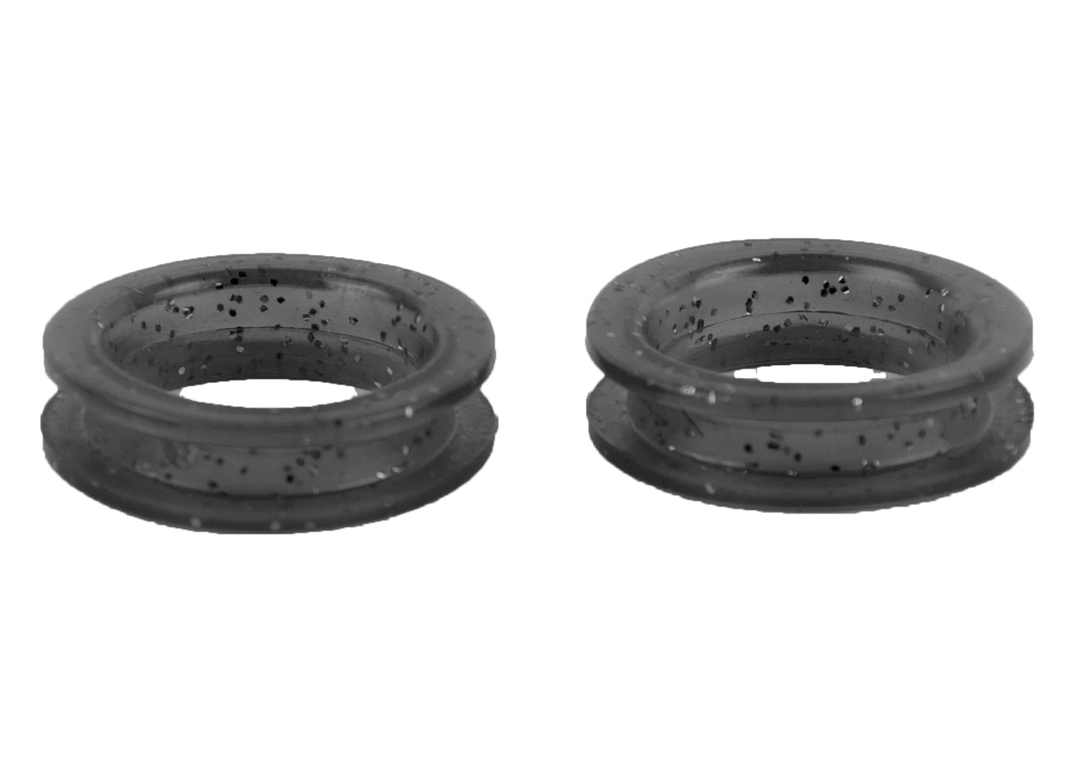 Show Tech Finger Ring 22 mm Black Glitter Scissor rings 2 Pcs- 22STE057