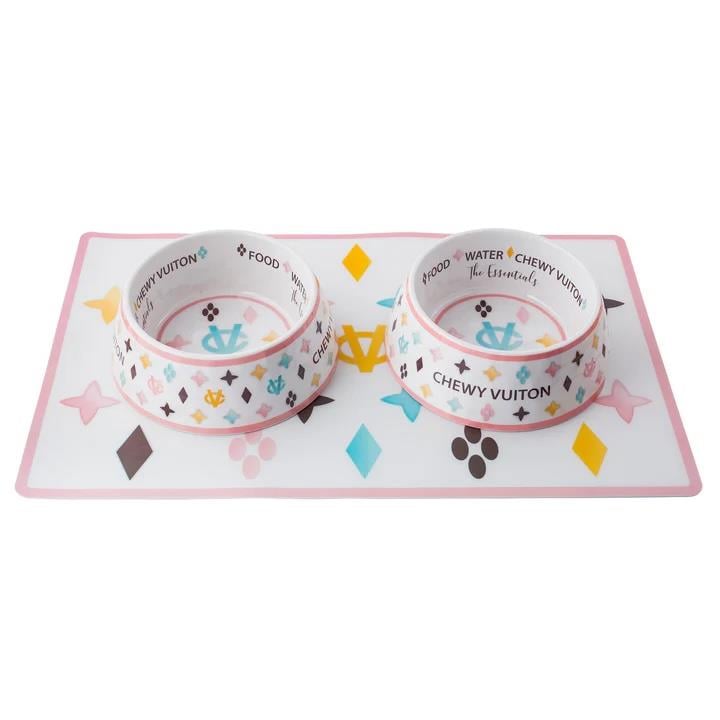White Chewy Vuiton Placemat - HDD-203