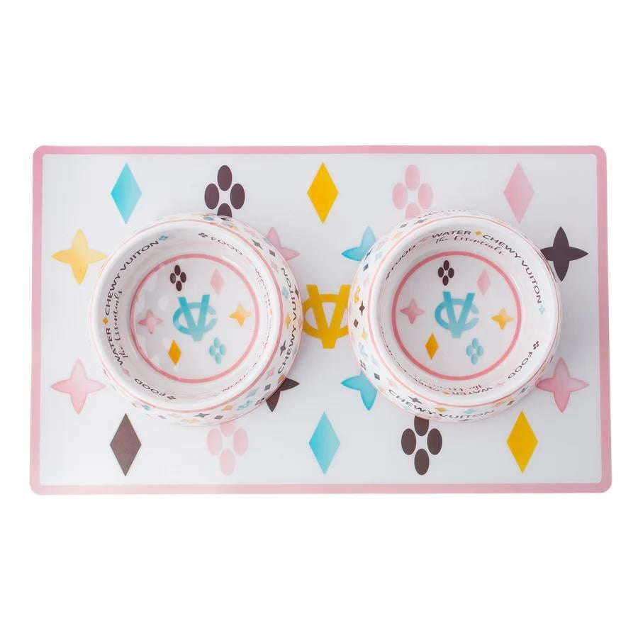 White Chewy Vuiton Placemat - HDD-203
