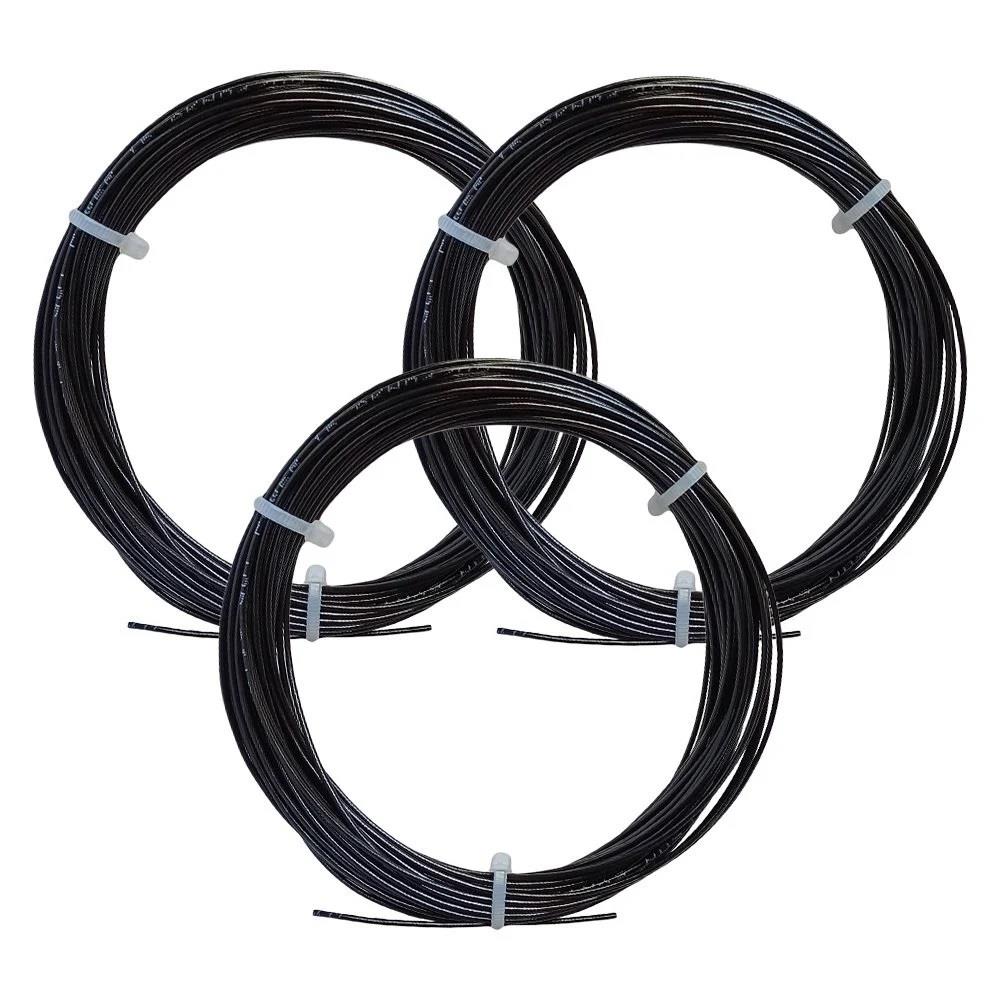 3 Adet Wilson Synthetic Gut Power 1,30 mm. Kordaj 12 Metre Siyah