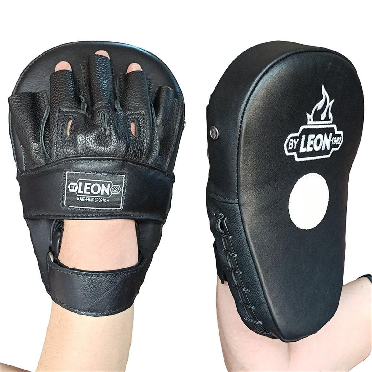 Leon Energy Hakiki Deri Kick Boks ve Muay Thai El Lapası Siyah