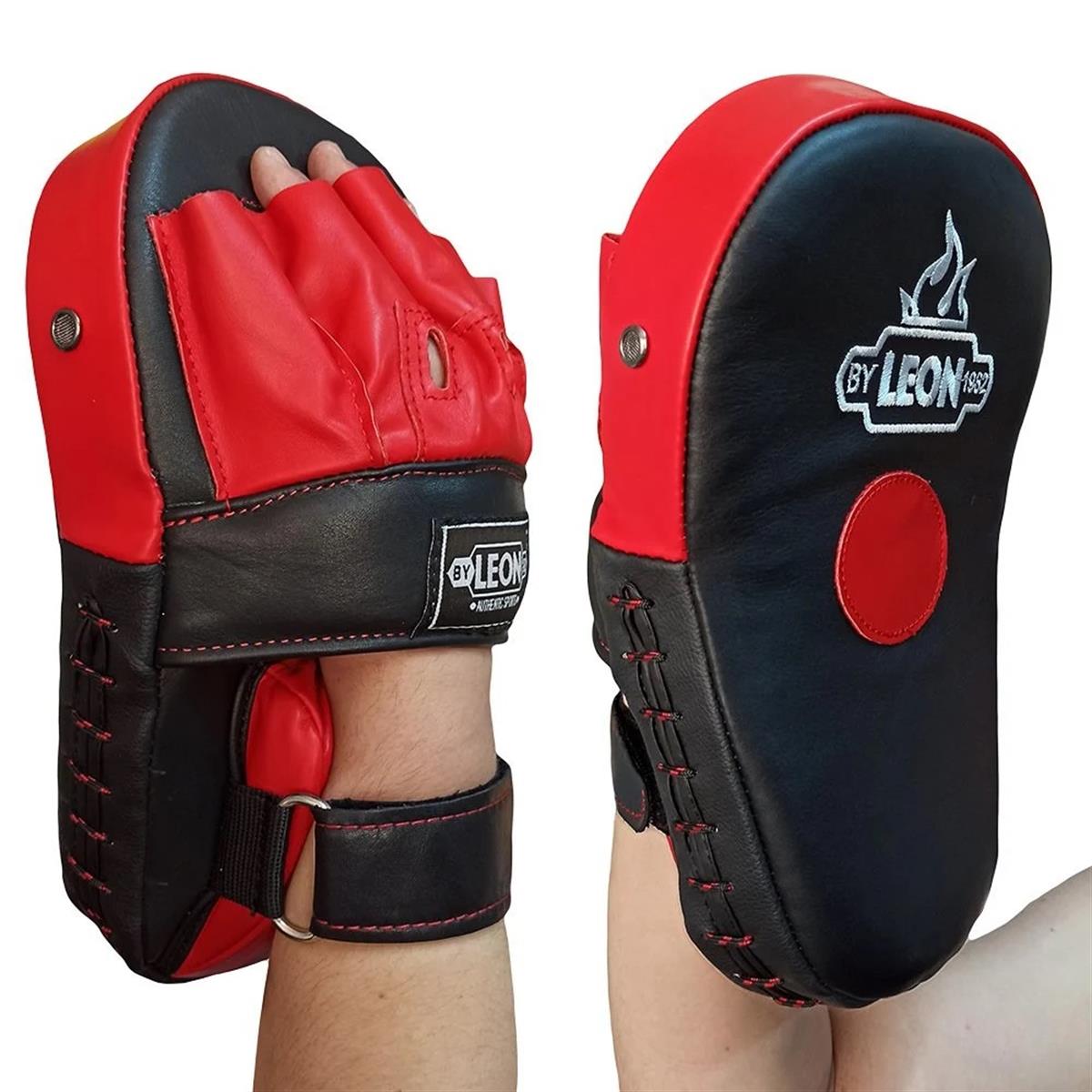 Leon Energy Hakiki Deri Kick Boks ve Muay Thai El Lapası Kırmızı