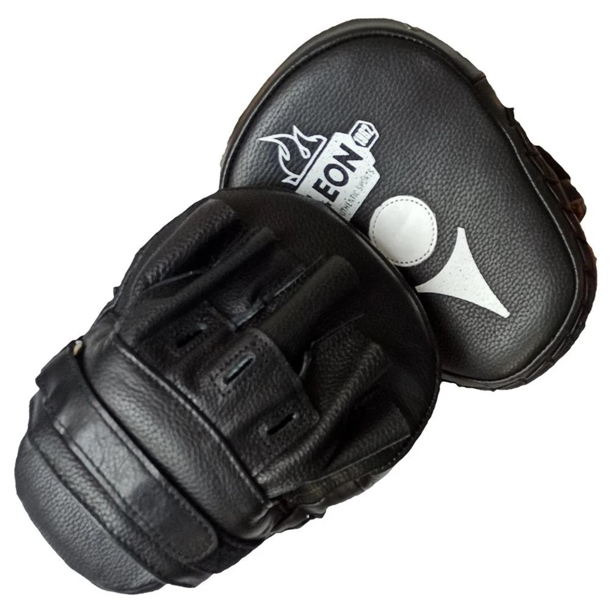 Leon Ultimate Hakiki Deri Boks ve Kick Boks El Lapası Ellik Siyah