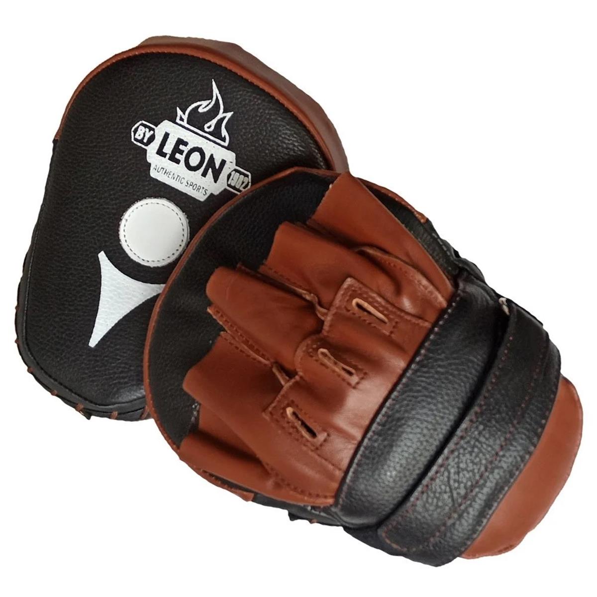 Leon Ultimate Hakiki Deri Boks ve Kick Boks El Lapası Ellik Kahverengi