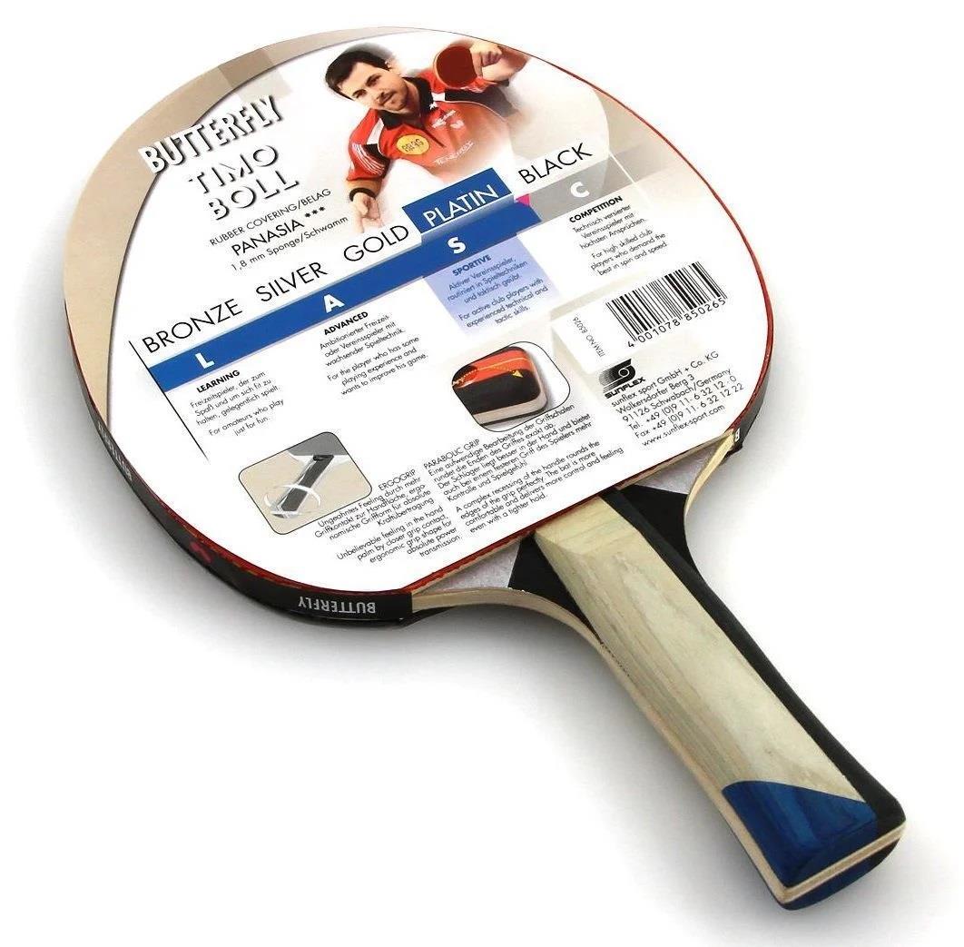 Butterfly Timo Boll 85026S Platin Masa Tenisi Raketi ITTF Onaylı Raket