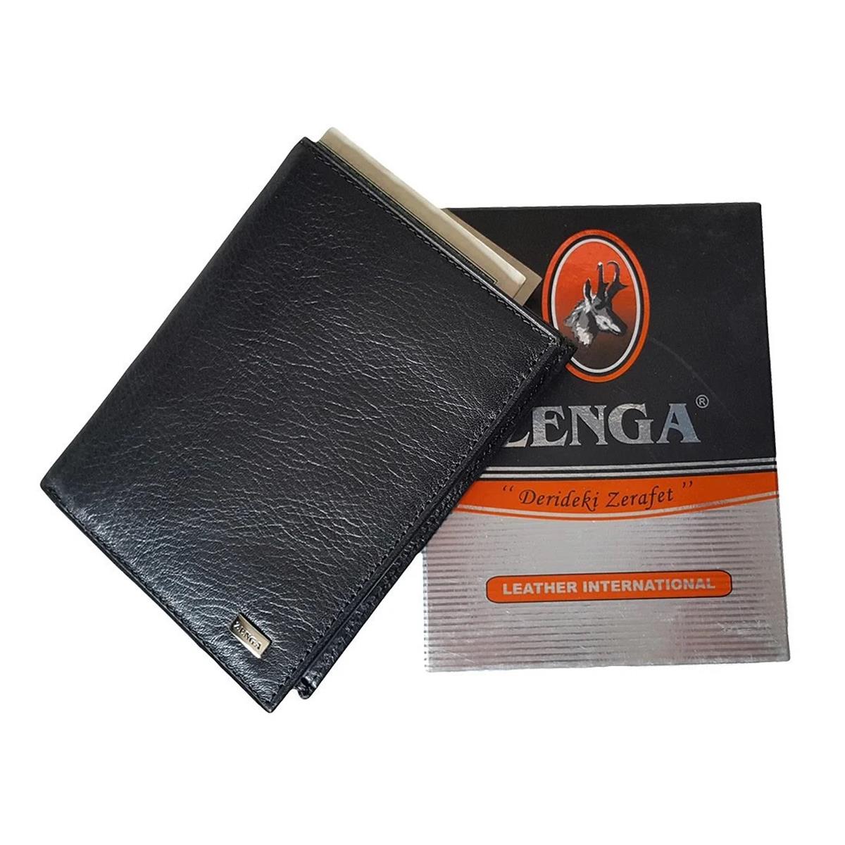 Zenga Erkek Cüzdanı, Oto Ruhsat Kılıfı Bir arada 708-1 Siyah