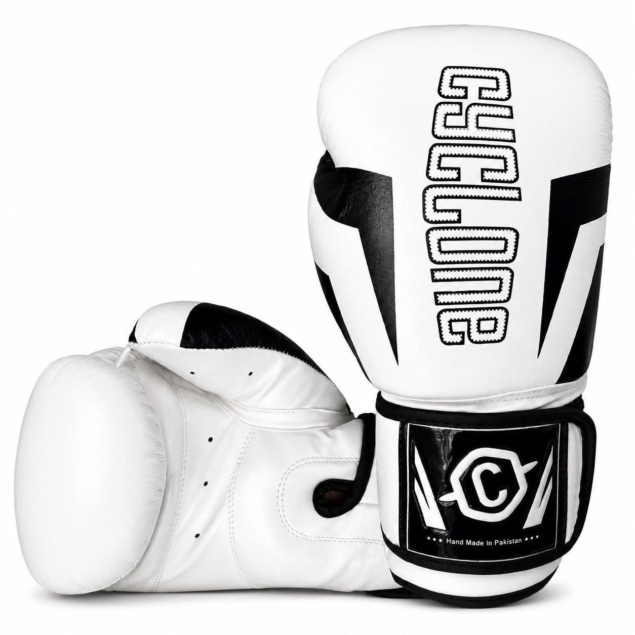 Cyclone Clash Orijinal Deri Boks ve Kick Boks Eldiveni Beyaz
