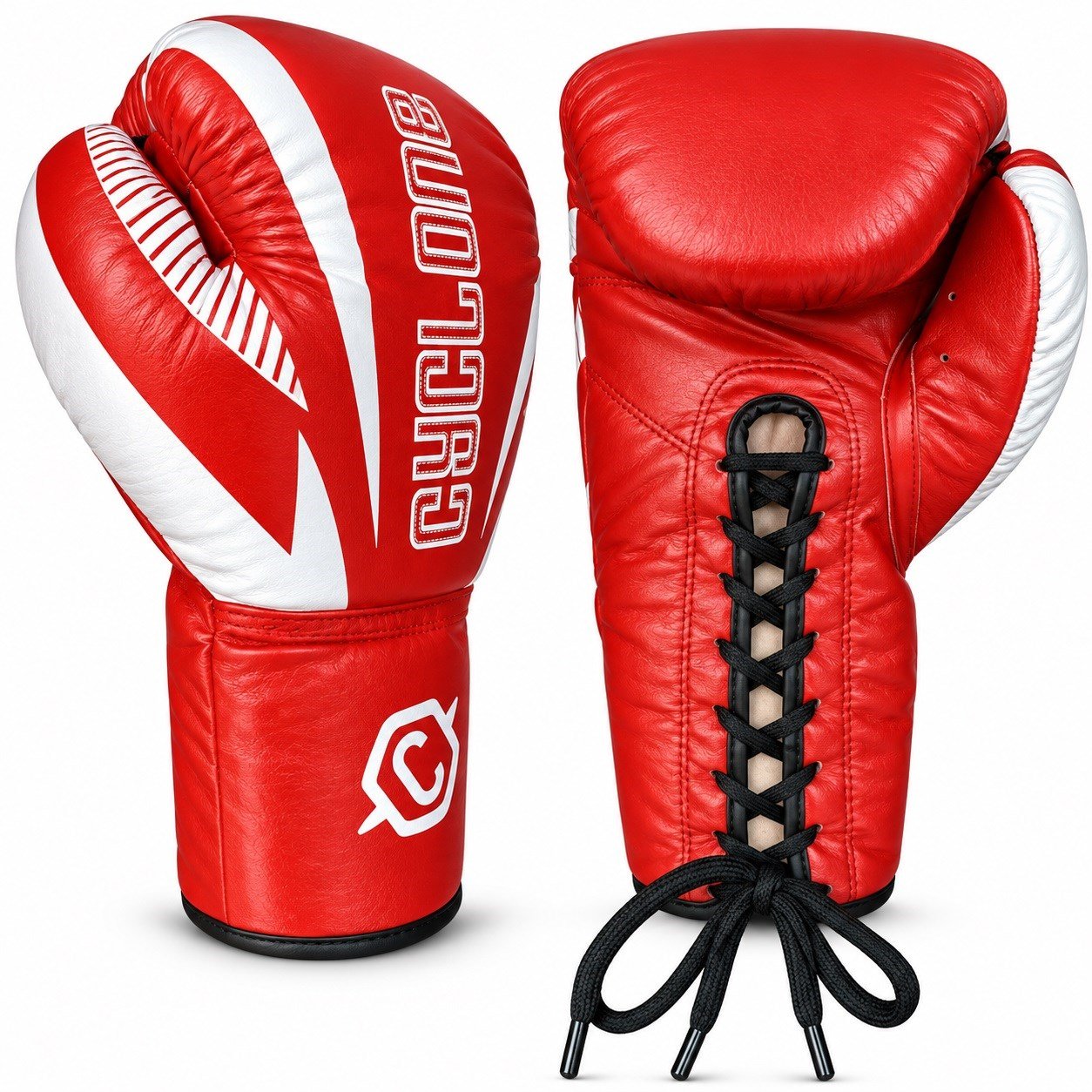 Cyclone Clash Orijinal Deri Boks ve Kick Boks Eldiveni Kırmızı