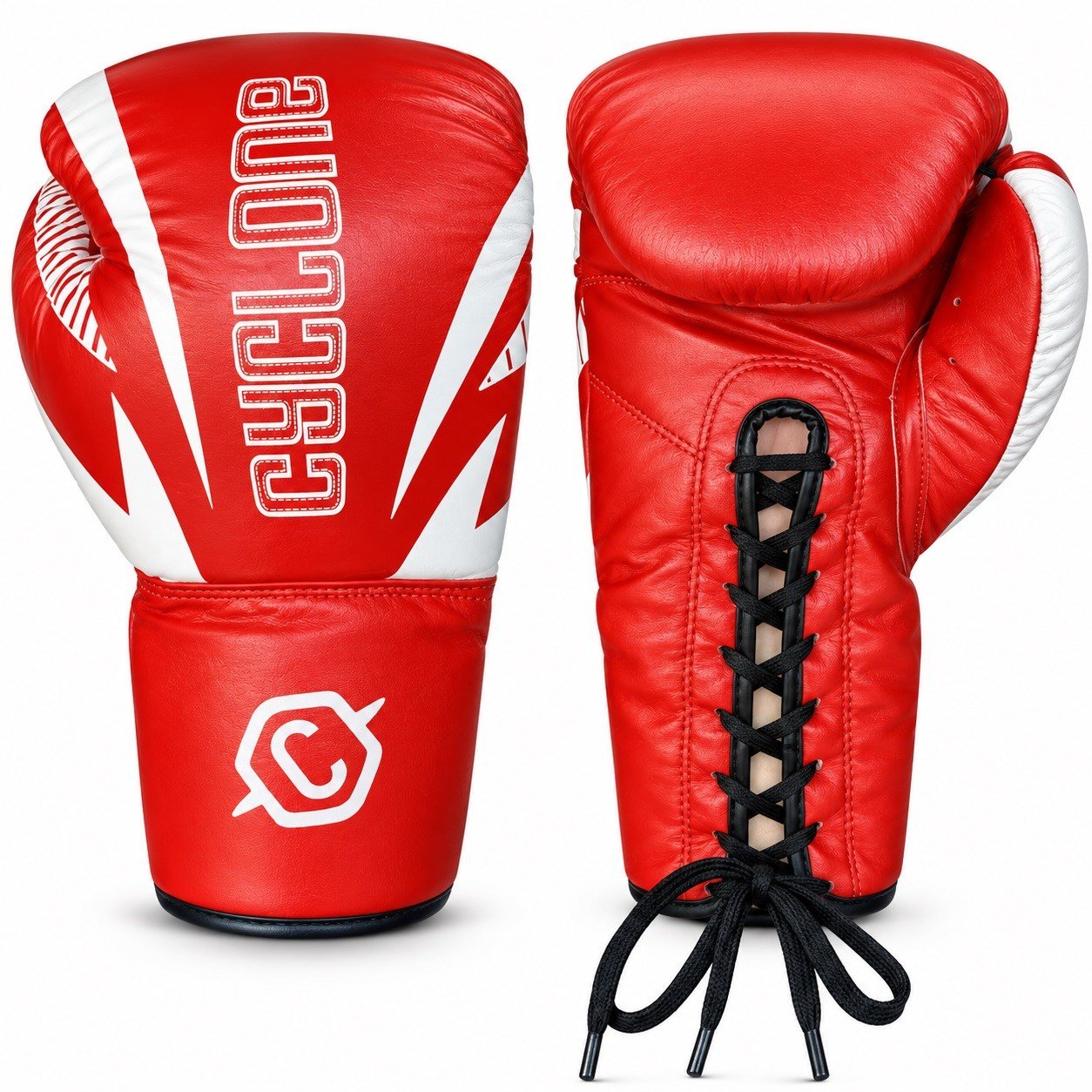 Cyclone Clash Orijinal Deri Boks ve Kick Boks Eldiveni Kırmızı