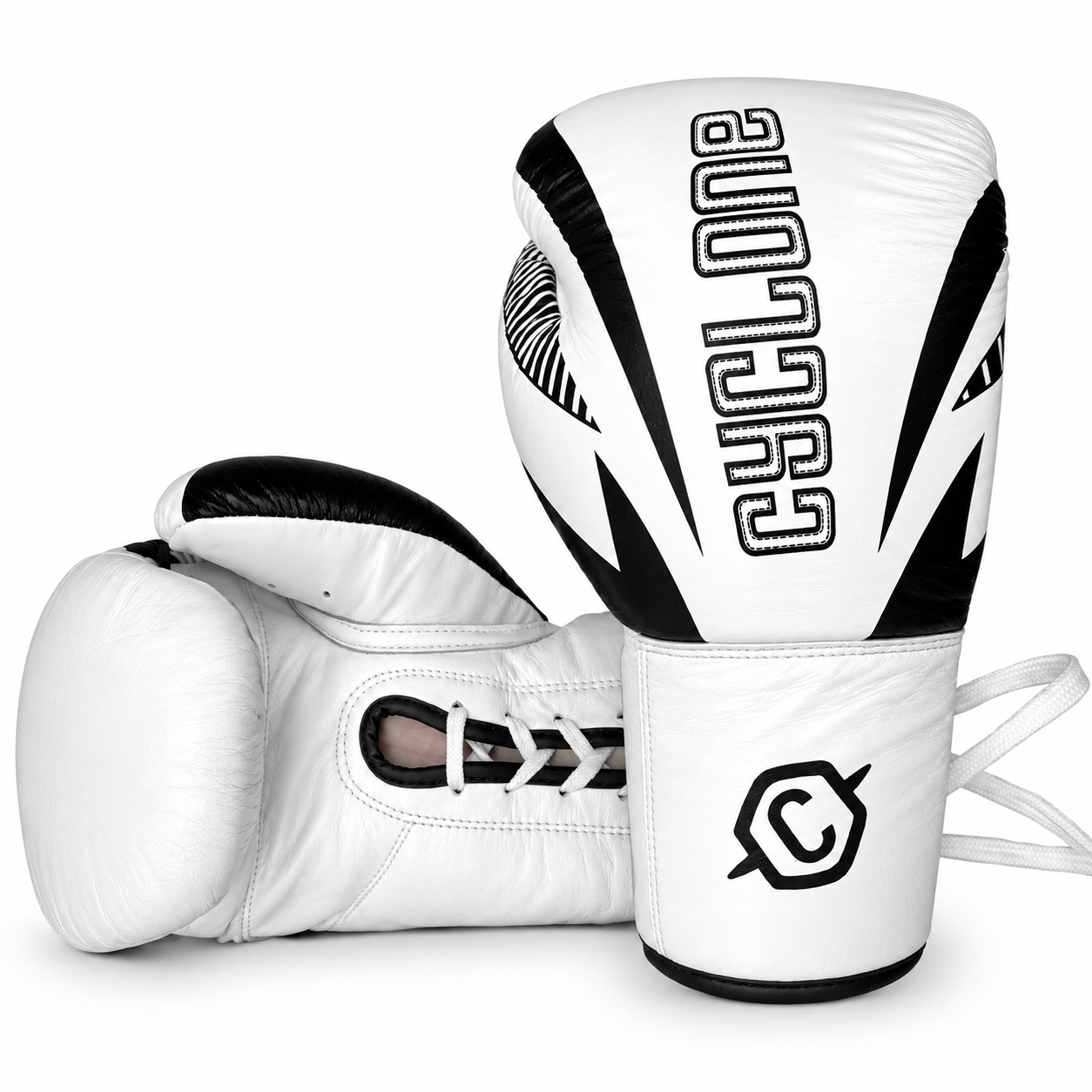Cyclone Clash Orijinal Deri Boks ve Kick Boks Eldiveni Beyaz