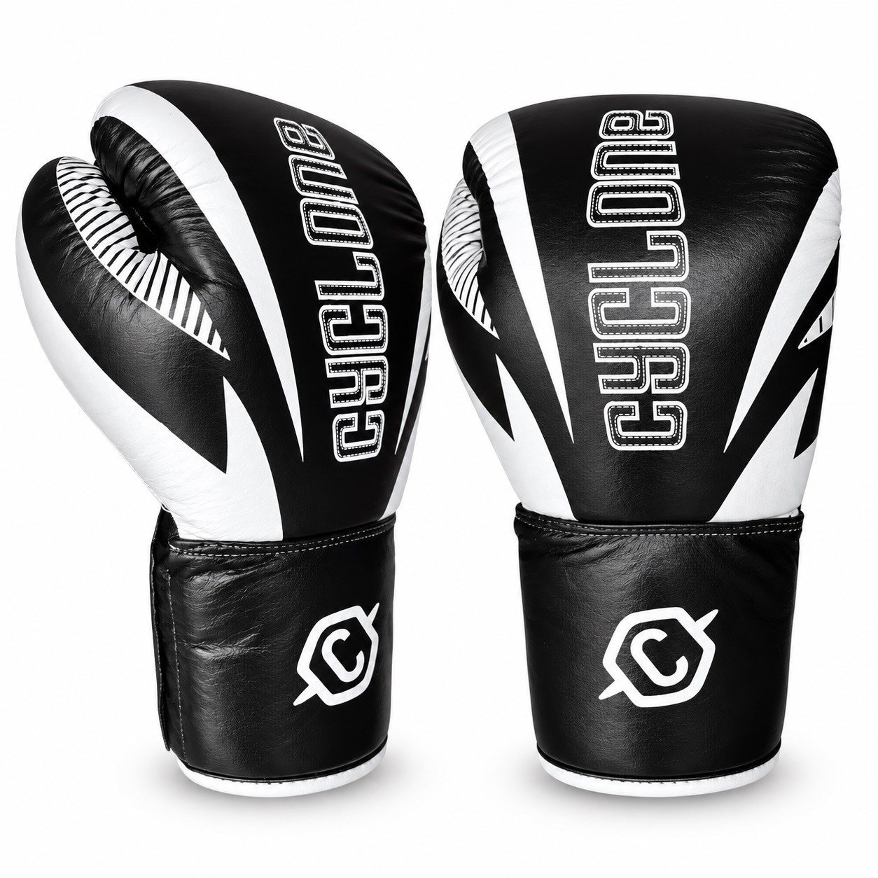 Cyclone Clash Orijinal Deri Boks ve Kick Boks Eldiveni Siyah