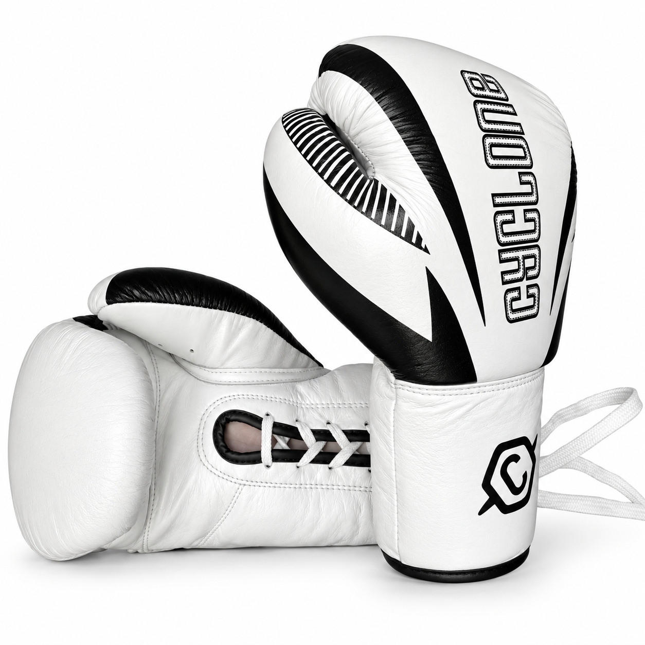 Cyclone Clash Orijinal Deri Boks ve Kick Boks Eldiveni Beyaz
