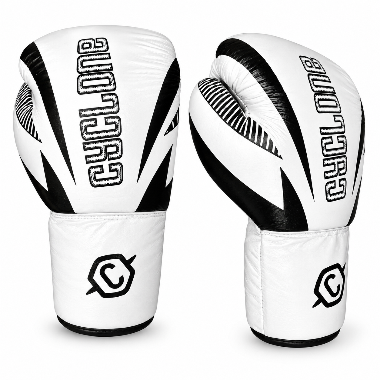 Cyclone Clash Orijinal Deri Boks ve Kick Boks Eldiveni Beyaz