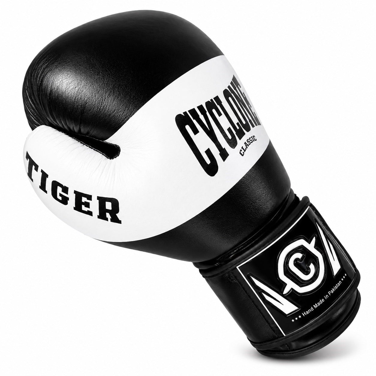 Cyclone Tiger Orijinal Deri Boks ve Kick Boks Eldiveni Siyah