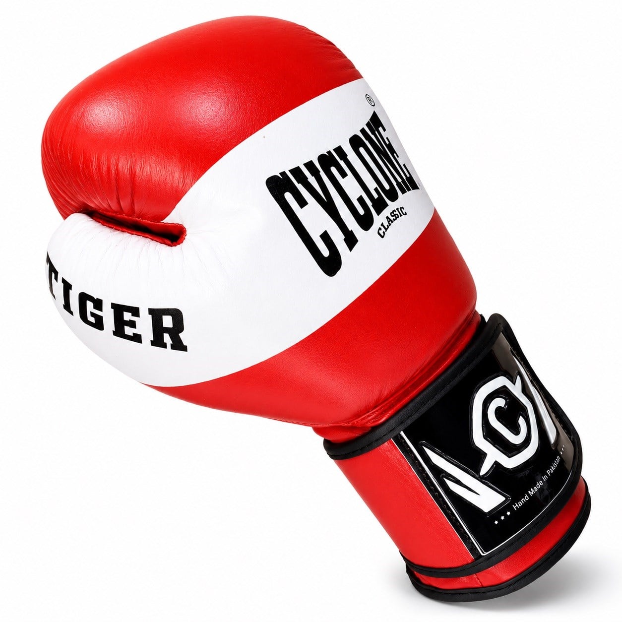 Cyclone Tiger Orijinal Deri Boks ve Kick Boks Eldiveni Kırmızı