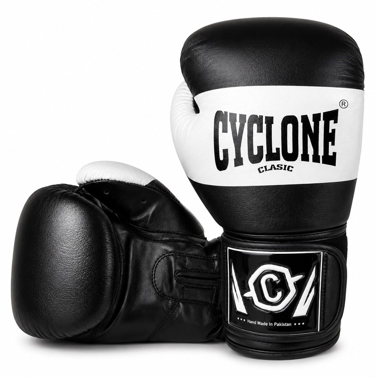 Cyclone Tiger Orijinal Deri Boks ve Kick Boks Eldiveni Siyah
