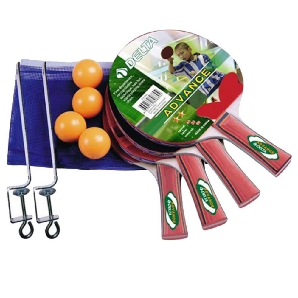 Delta Advance 4 Masa Tenisi Raketi, Pinpon Topu File ve Direk Seti