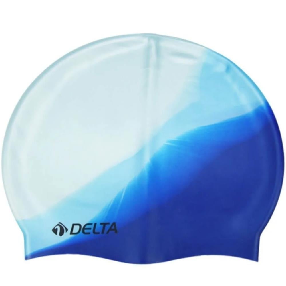 Delta Silikon Gökkuşağı Bone Yüzücü Havuz Bonesi Lacivert-Gri