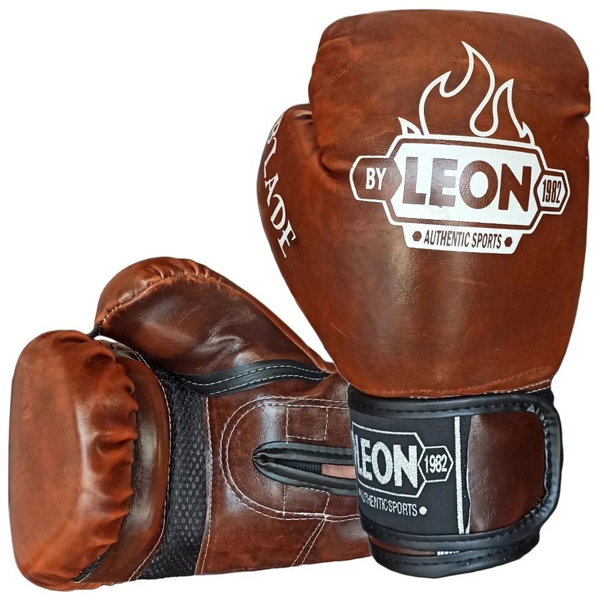 Leon Blade Training Boks, Kick Boks ve Muay Thai Eldiveni Kahve Renkli