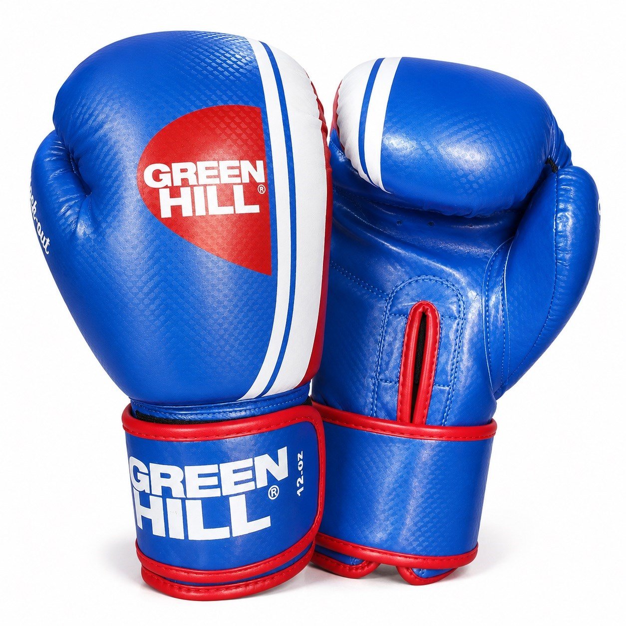 Green Hill Knock Out Carbon Deri Boks ve Kick-Boks Eldiveni Mavi