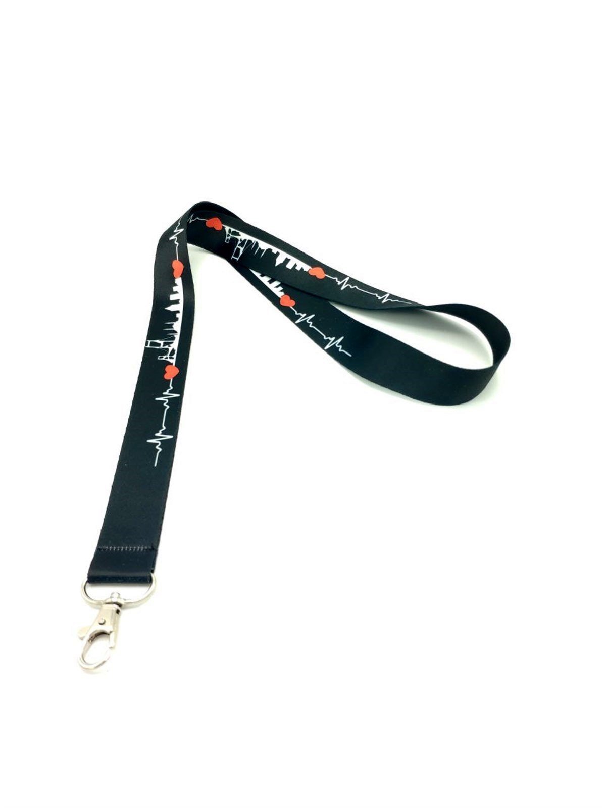 İstanbul Kalp Ritim Desenli Boyun Askısı 