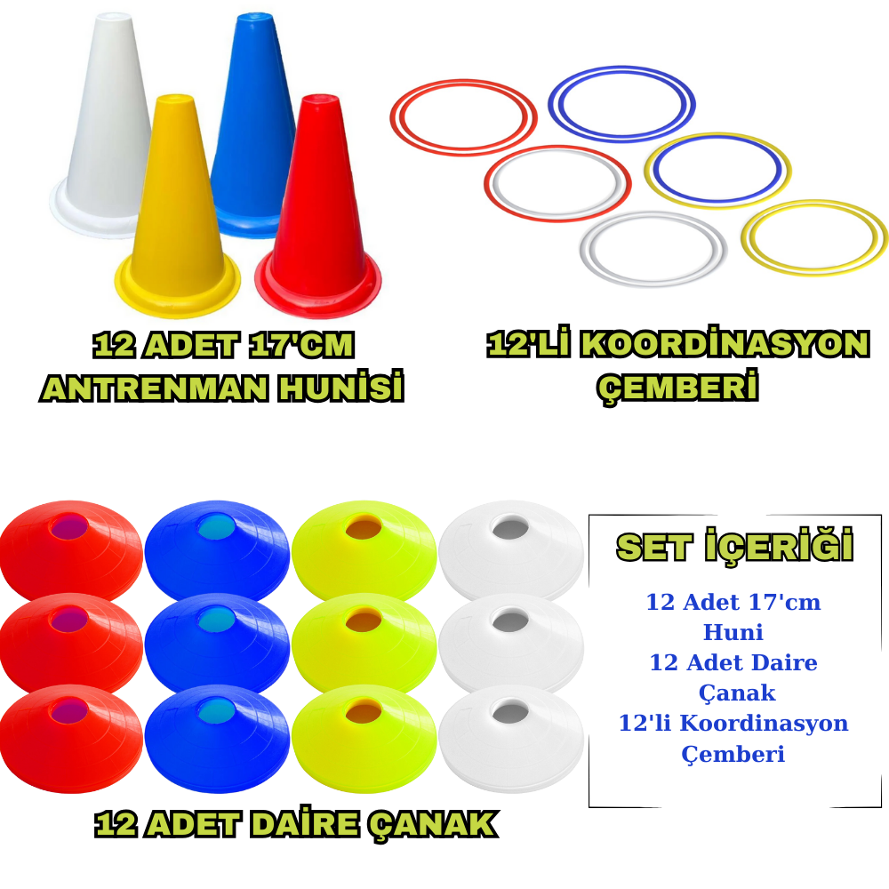 Kodispa 12'li 17'cm Hunili Antrenman Seti