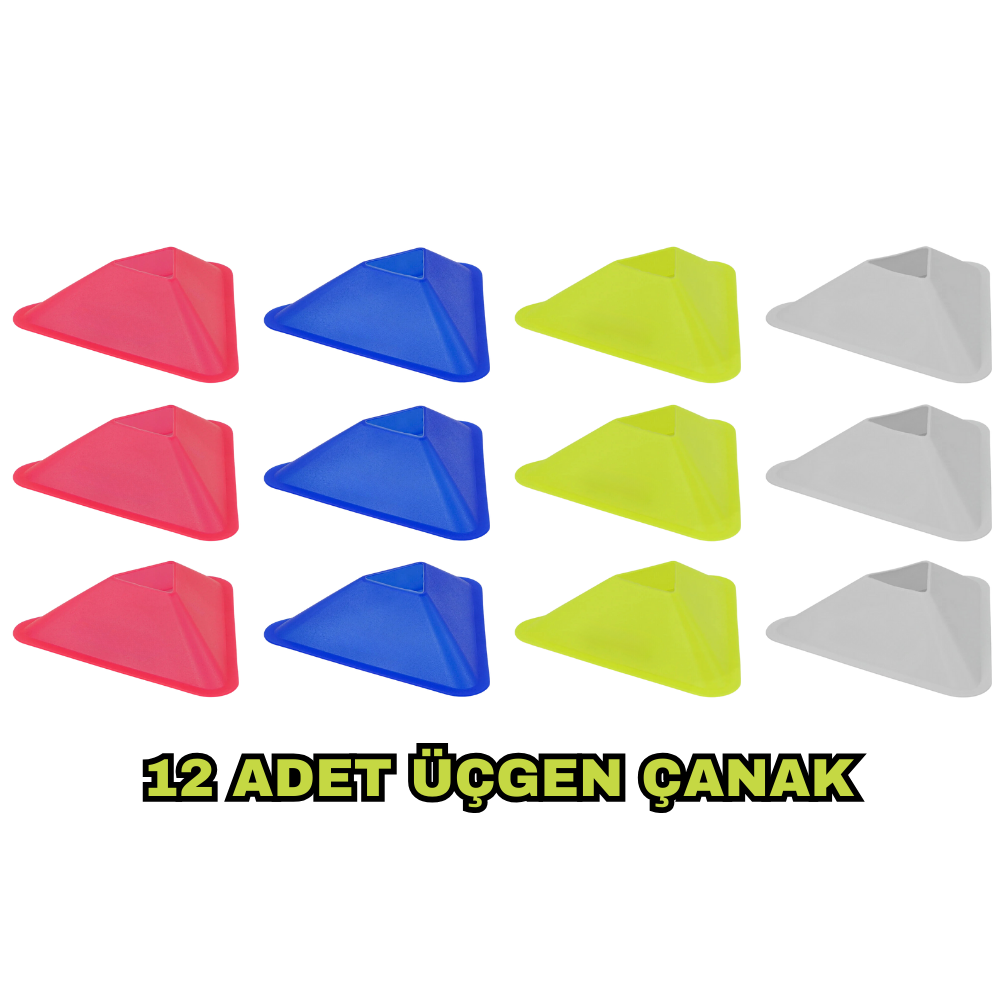 Kodispa 12'li 23'cm Hunili Üçgen Çanaklı Antrenman Seti