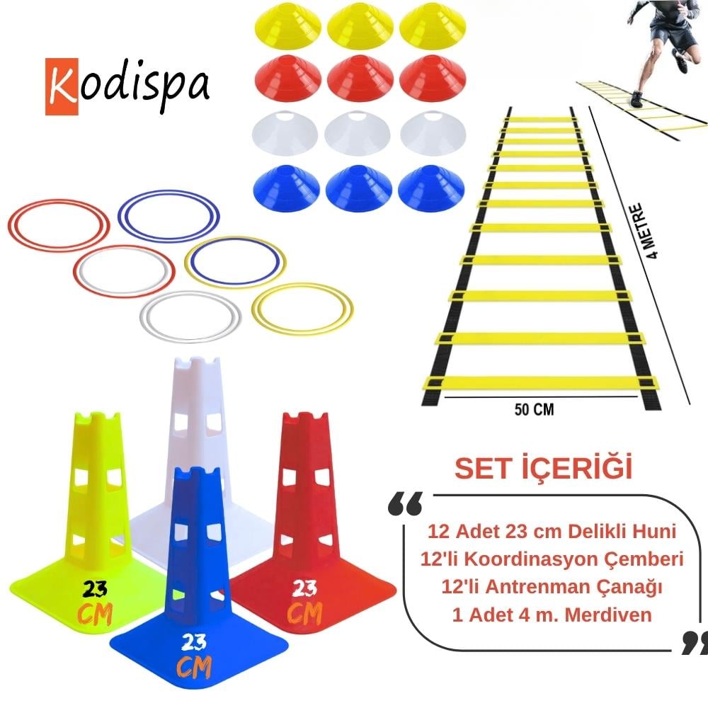 Kodispa 23 cm Delikli Daire Çanaklı Antrenman Seti