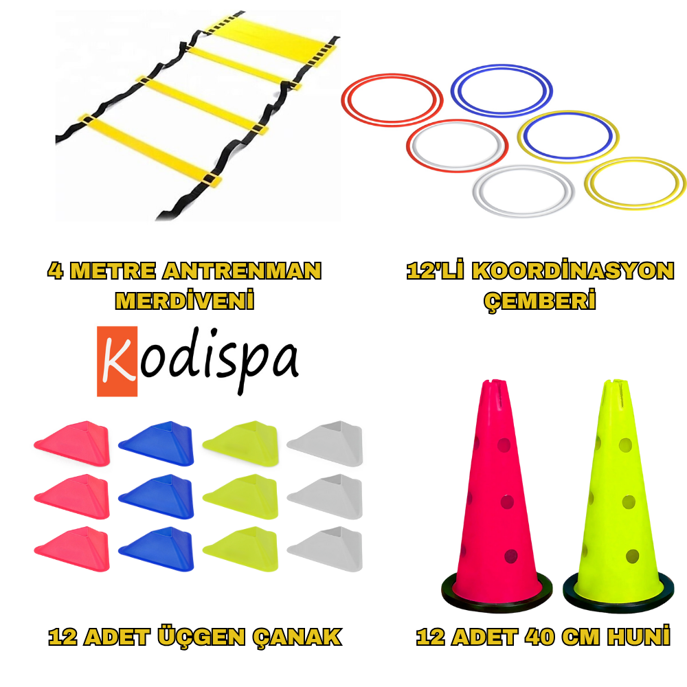 Kodispa Antrenman Seti 40'cm Hunili Üçgen Çanaklı