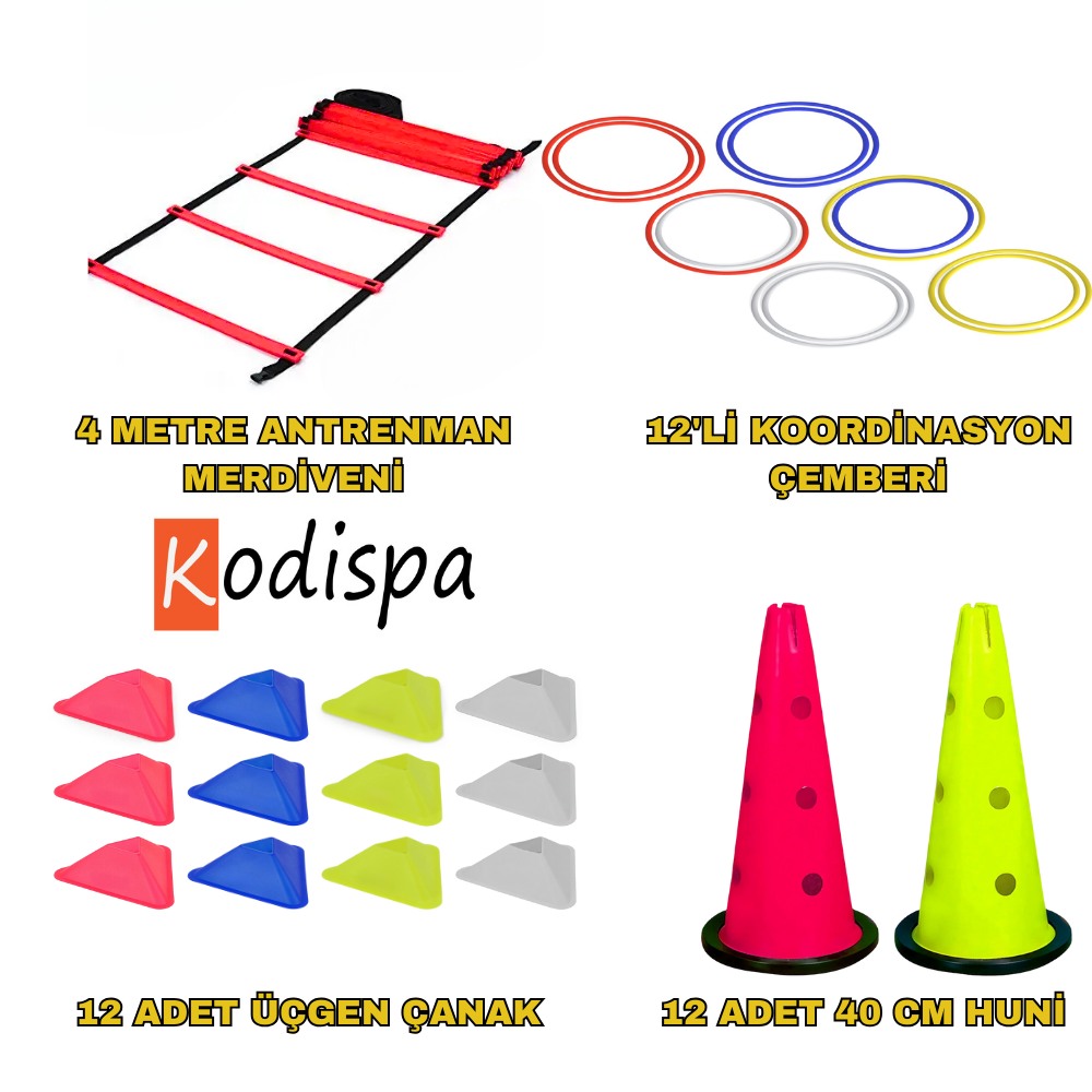 Kodispa Antrenman Seti 40'cm Hunili Üçgen Çanaklı