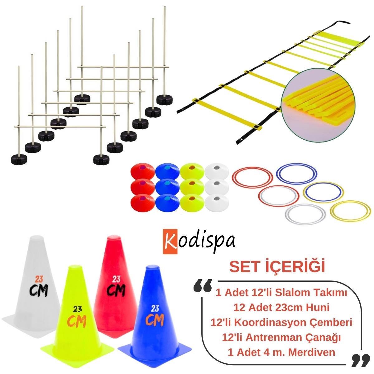 Kodispa Slalomlu 23cm Hunili Full Antrenman Seti