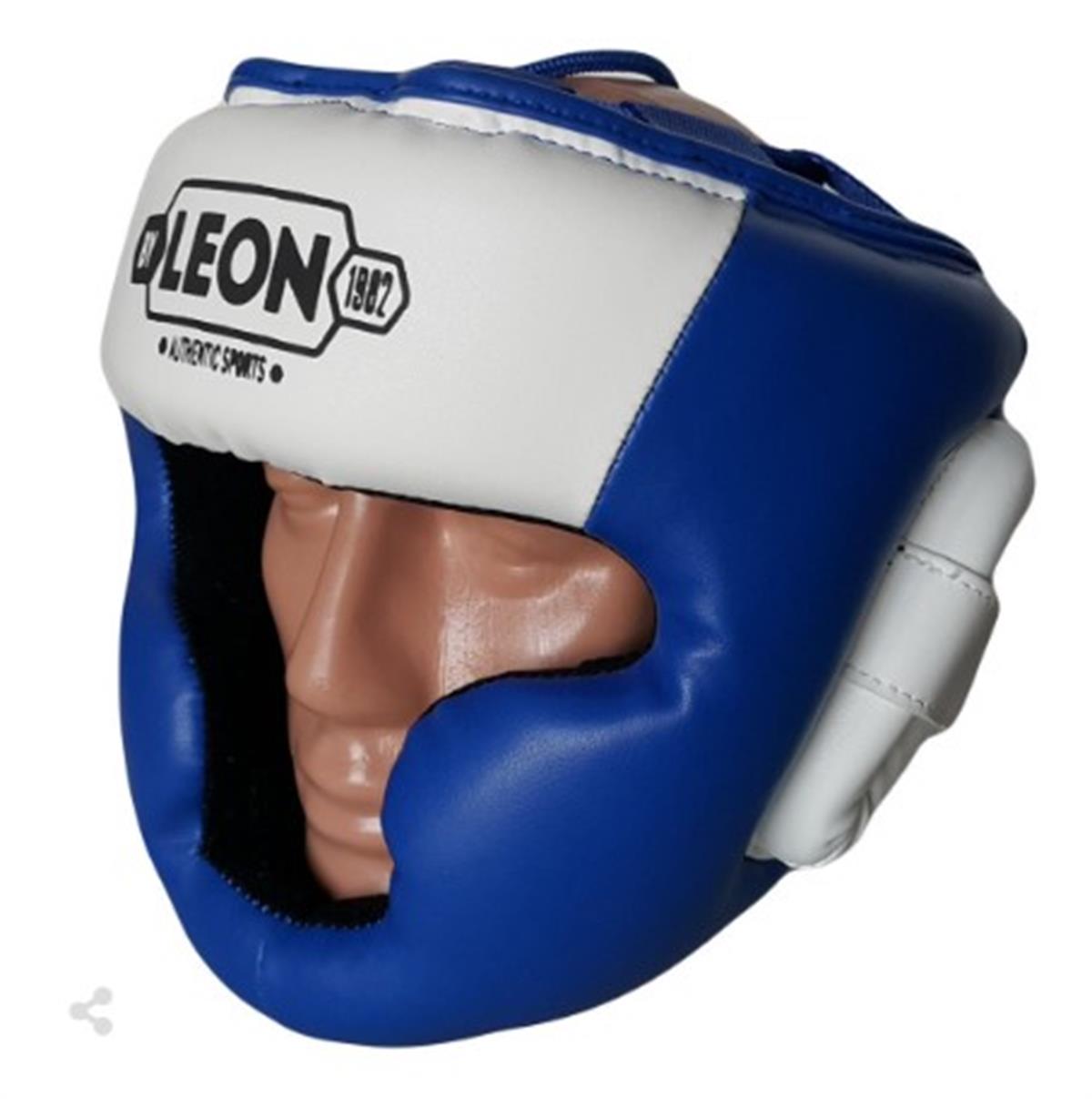  Leon Muhafız Kick-Boks ve Muay Thai Kaskı Mavi-Beyaz