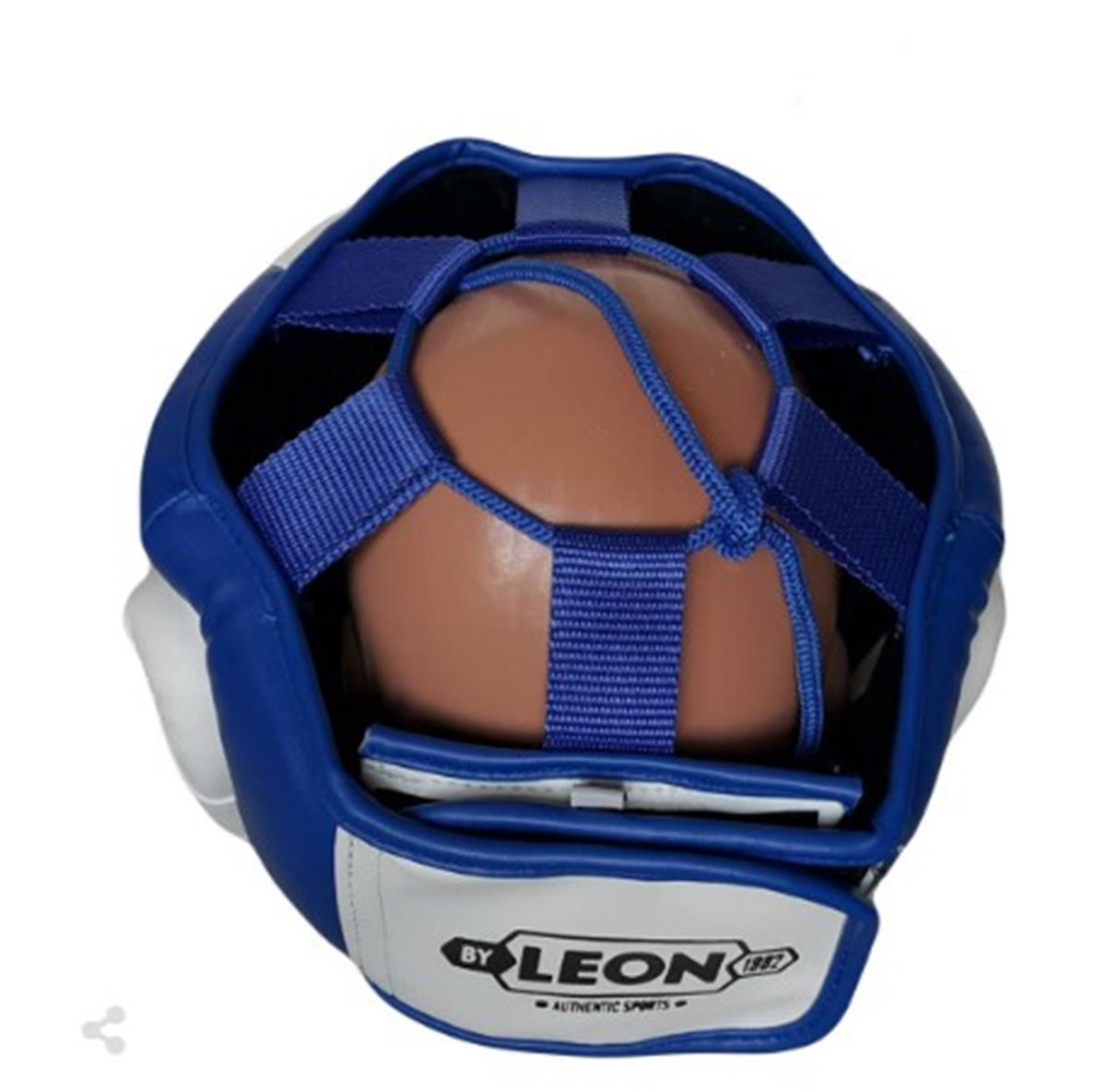  Leon Muhafız Kick-Boks ve Muay Thai Kaskı Mavi-Beyaz