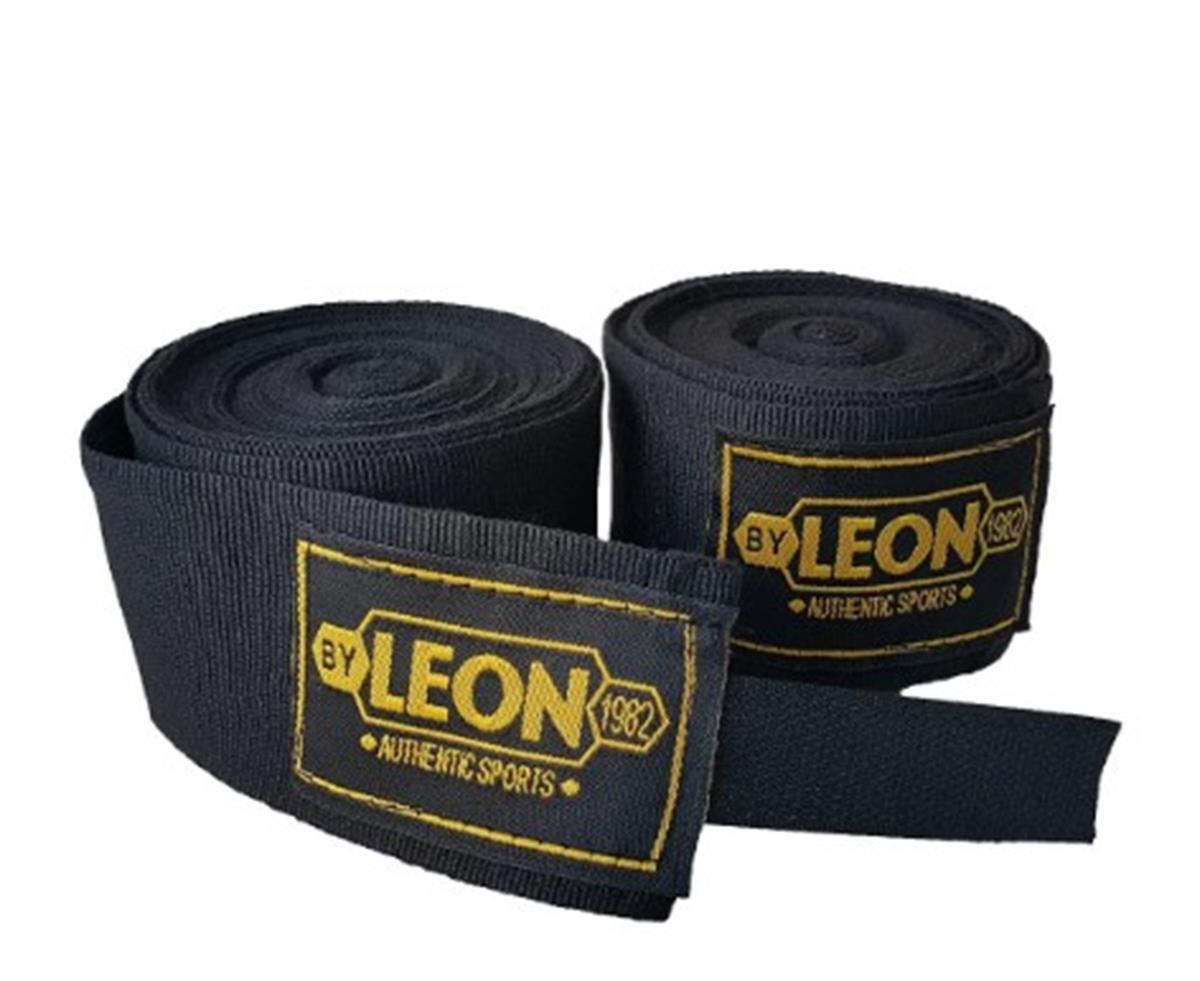 Leon Elastik Boks, Kick Boks ve Muay Thai Bandajı 7 Metre Siyah