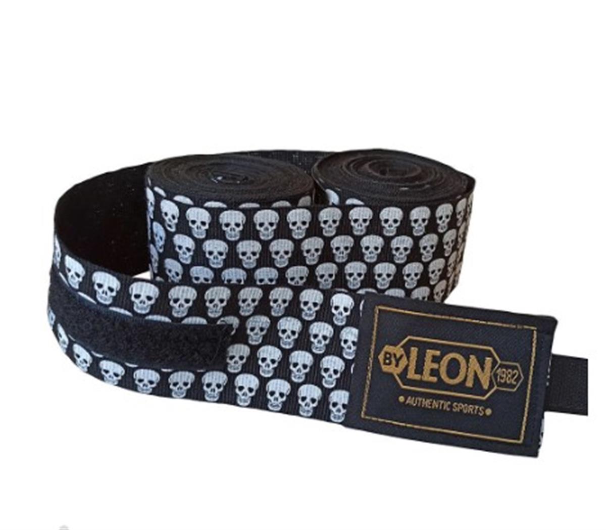 Leon Mini Skulls Kuru Kafa 5 Metre Boks Bandajı Siyah