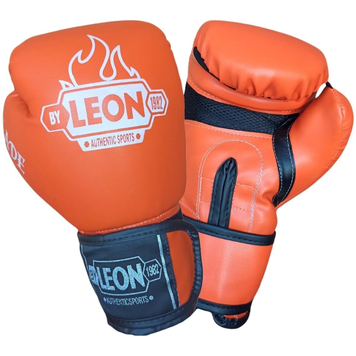 Leon Blade Training Boks Kick Boks Ve Muay Thai Eldiveni ve 3,5 m Bandaj Seti Turuncu